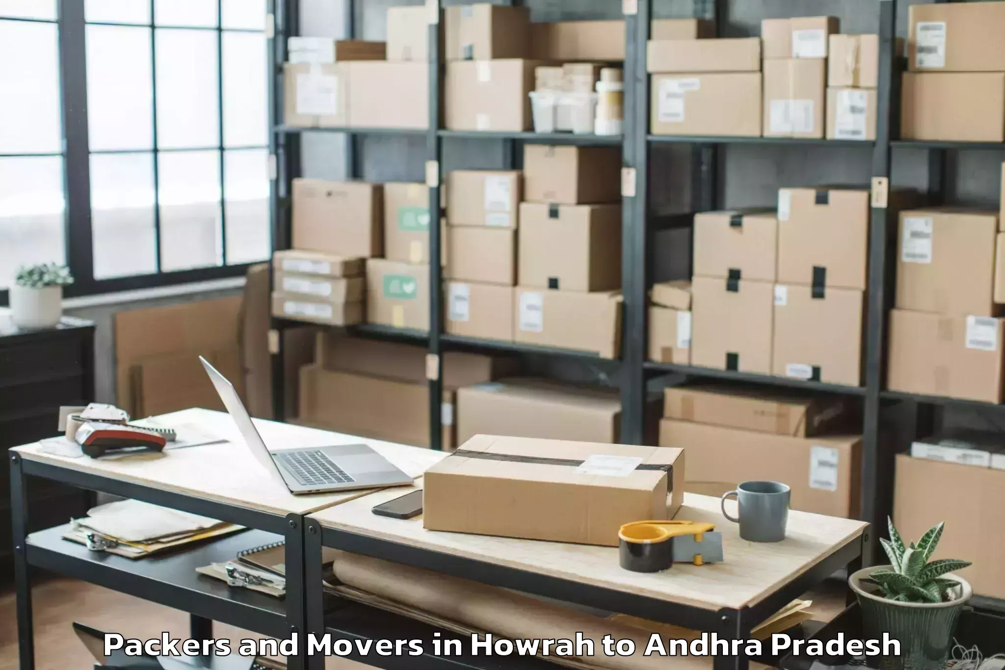 Quality Howrah to Nidamanur Packers And Movers